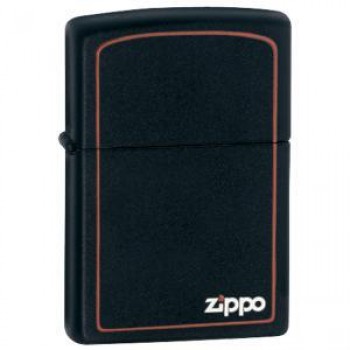 Zippo Black Matte with Zippo Border